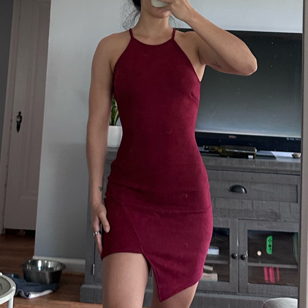 Red velvet dress worn only 2 times.